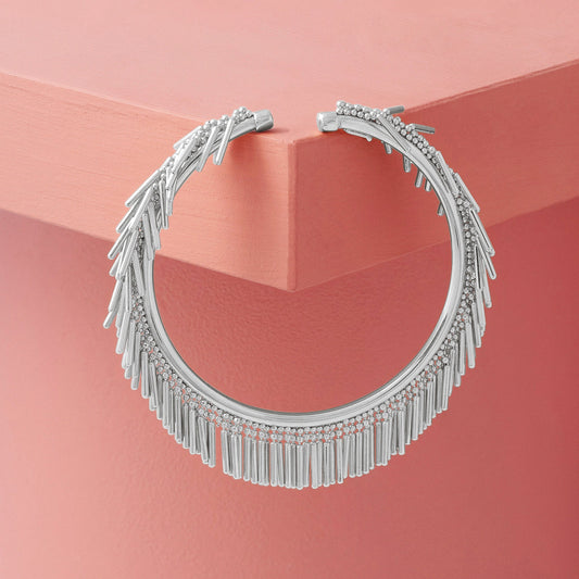 SILVER TASSEL BANGLE