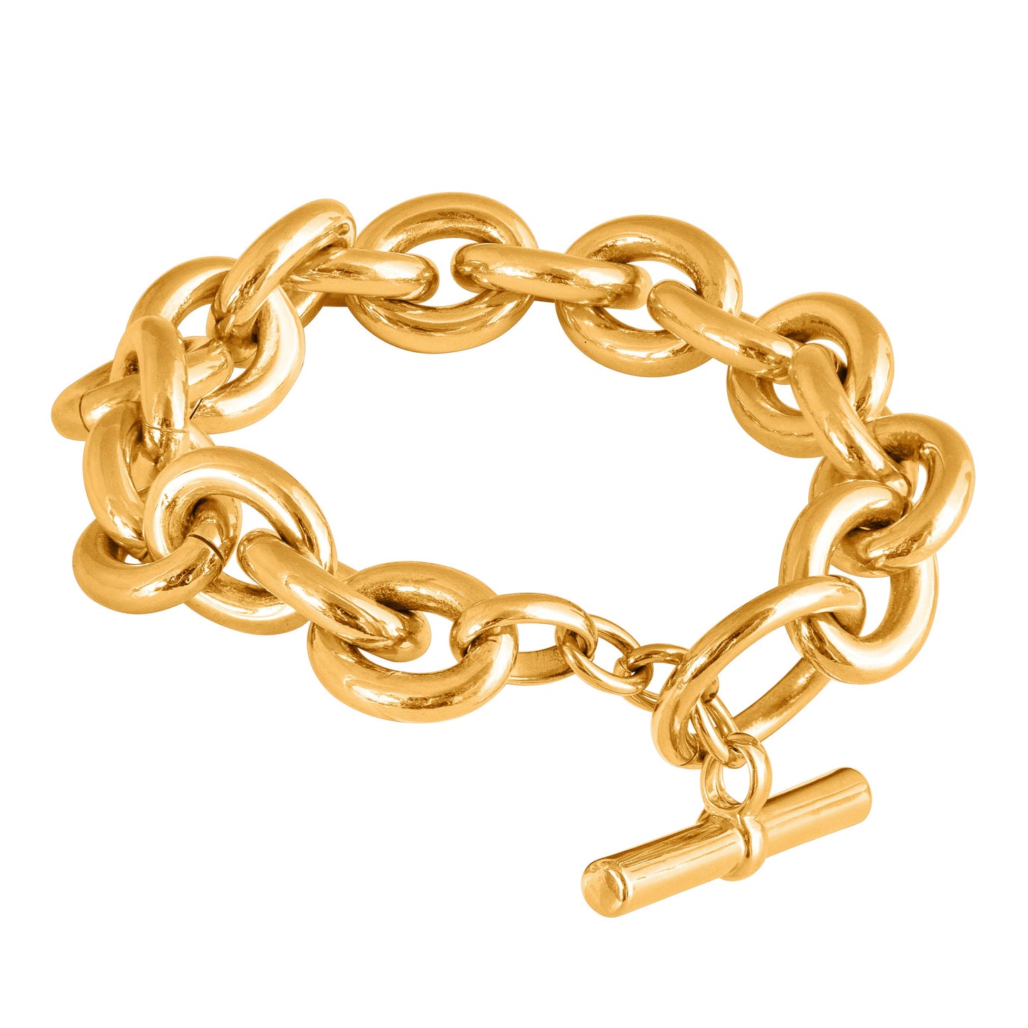 GOLD CHUNKY BELCHER CHAIN BRACELET