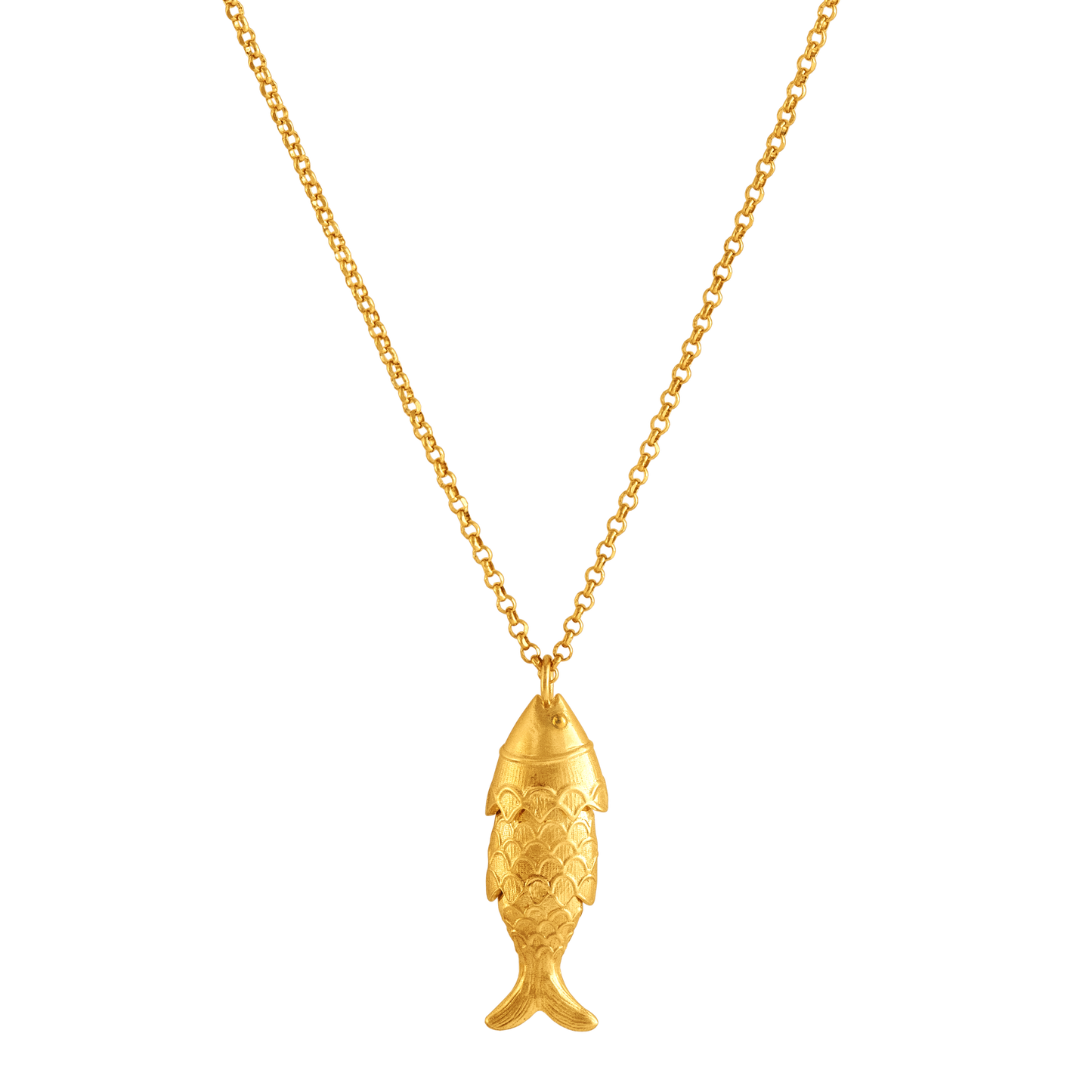 FISH PENDANTS IN GOLD AND SILVER