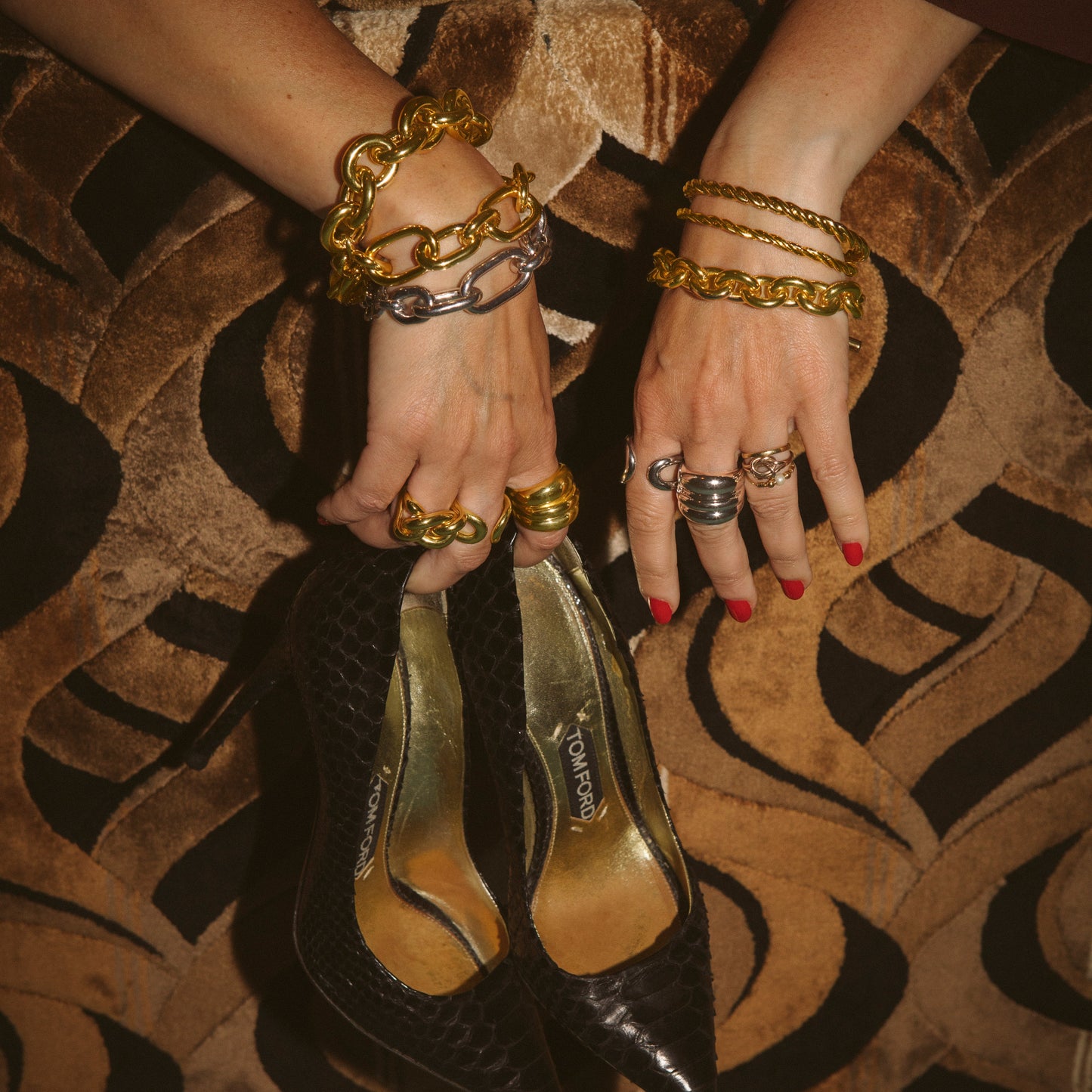 GOLD CHUNKY BELCHER CHAIN BRACELET