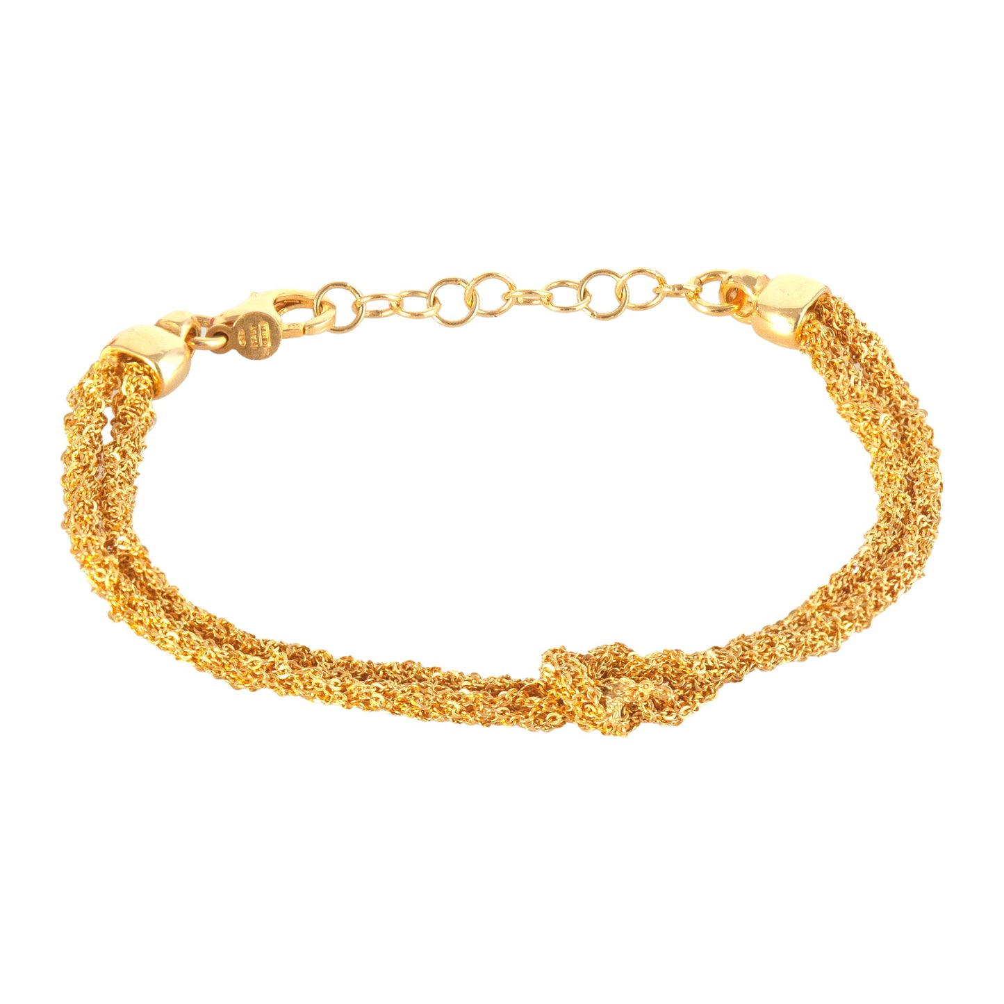 GOLD WOVEN THREAD DOUBLE KNOT BRACELET