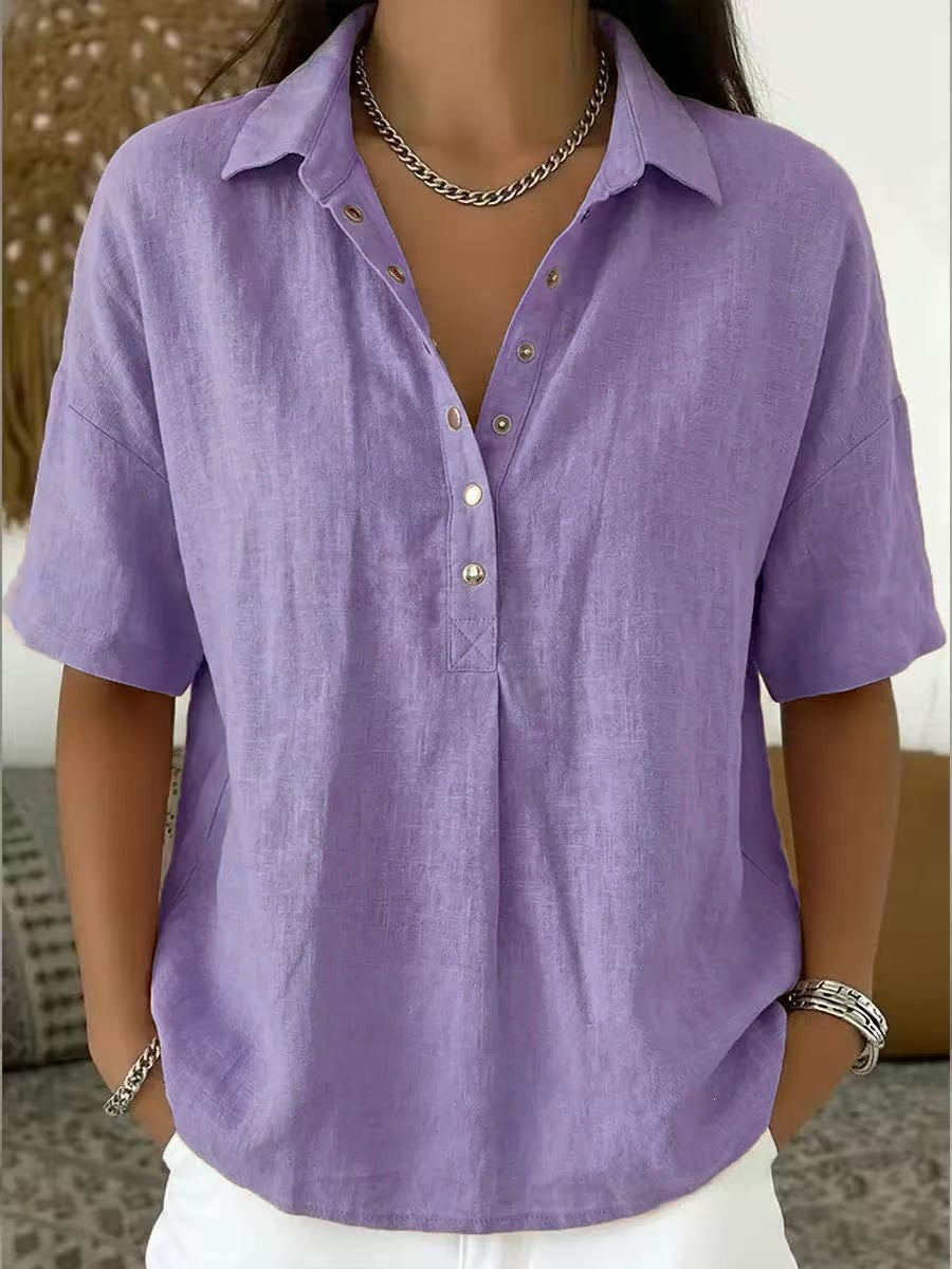 Blusa elegante de cuello en V