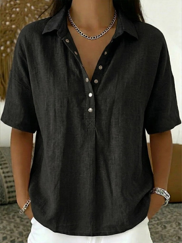 Blusa elegante de cuello en V
