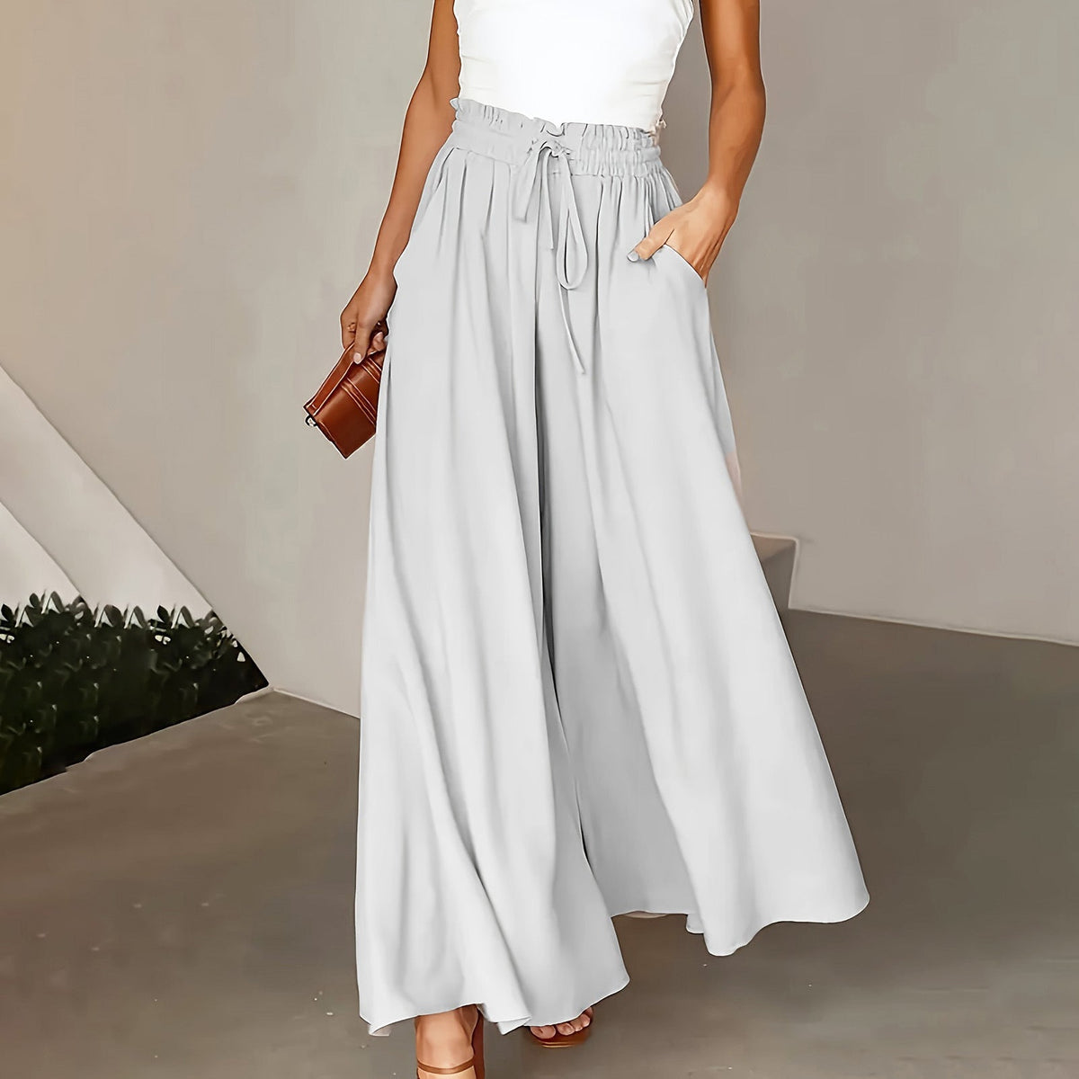 Pantalón elegante de tiro alto