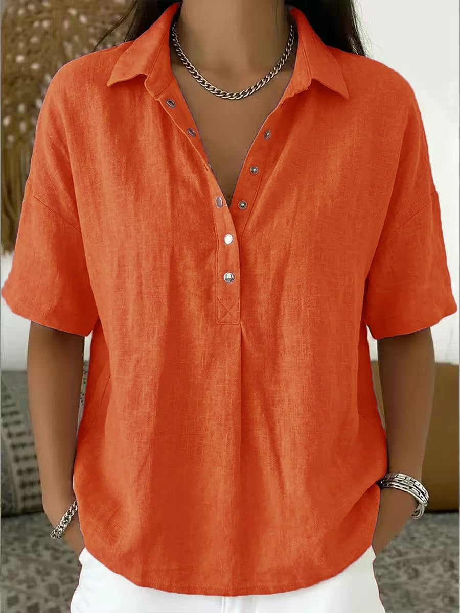 Blusa elegante de cuello en V