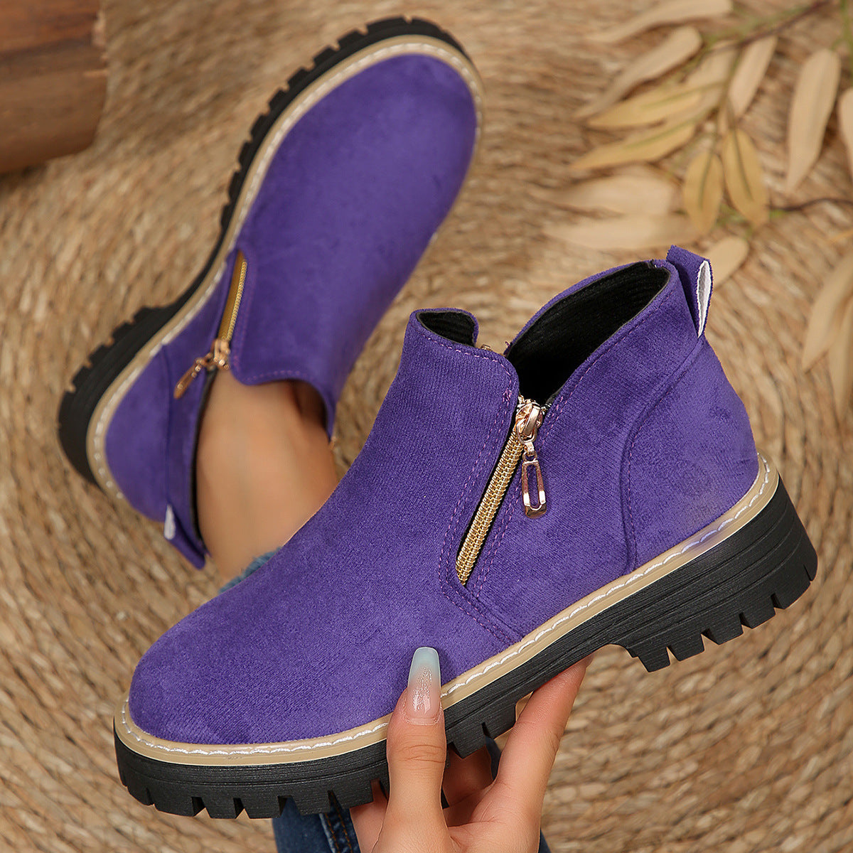Botines con doble cremallera