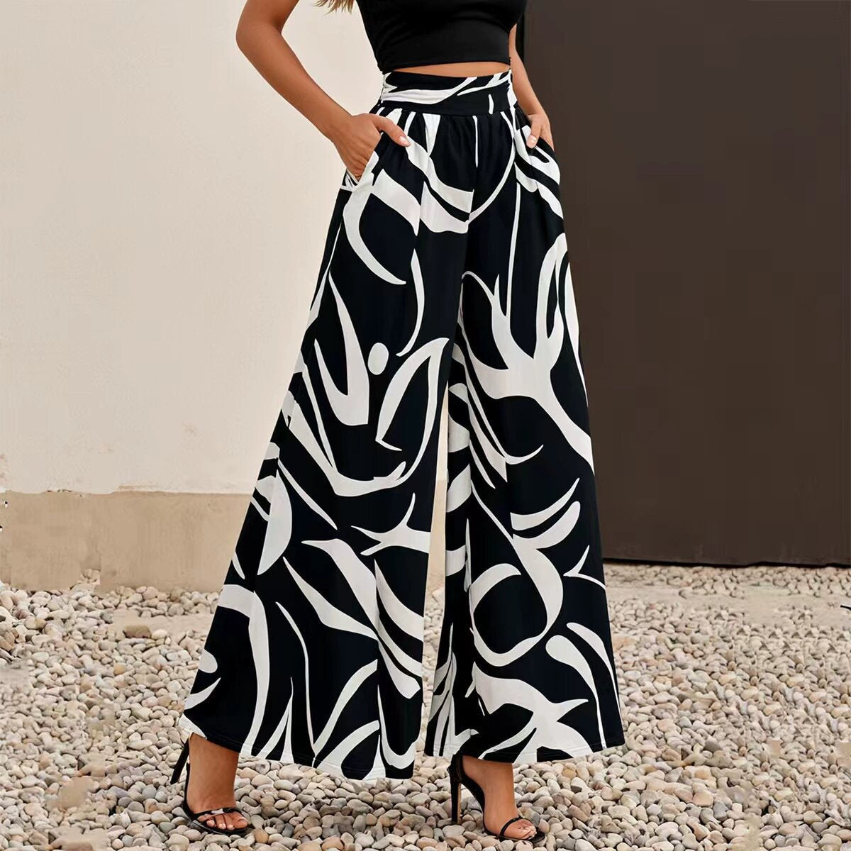 Pantalón elegante de tiro alto