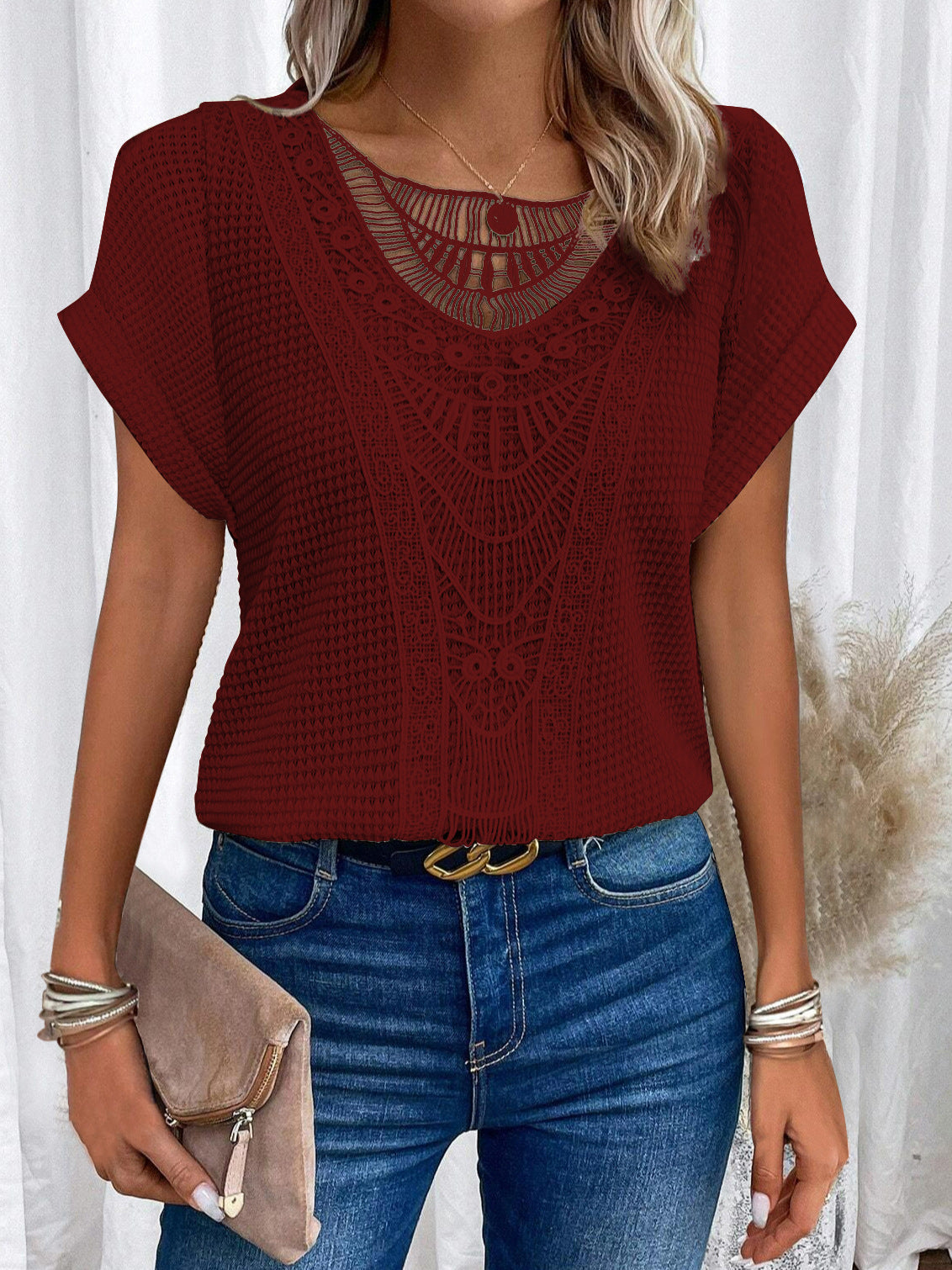 Blusa de encaje