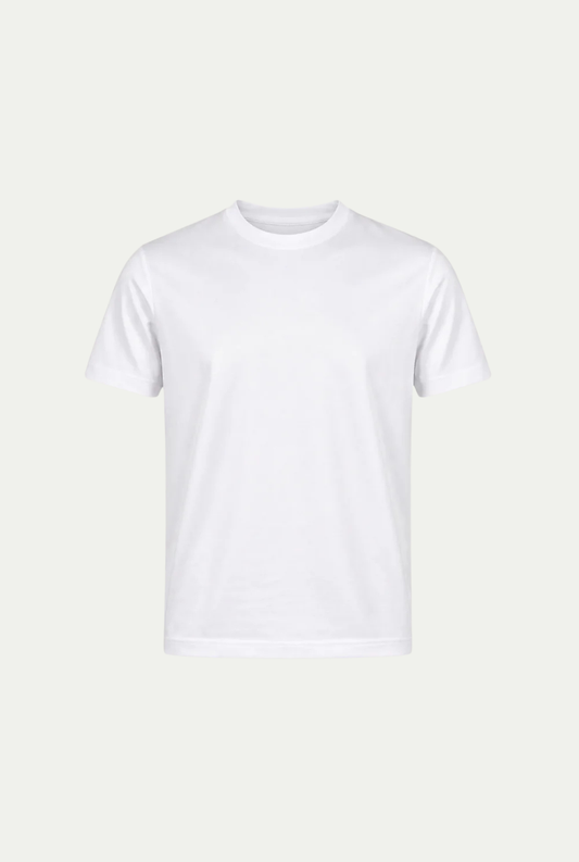 Alessio | Camiseta de Algodón Mercerizado Blanca
