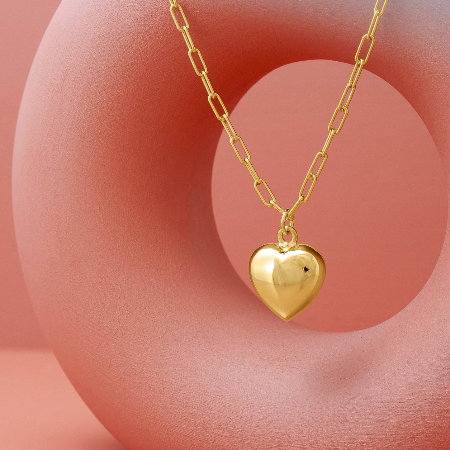 GOLD POLISHED HEART PENDANT