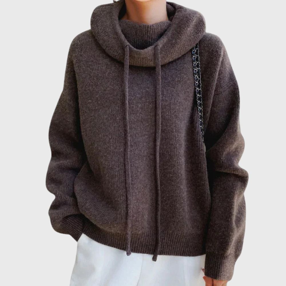 Brenda | Jersey de cuello alto con cordón