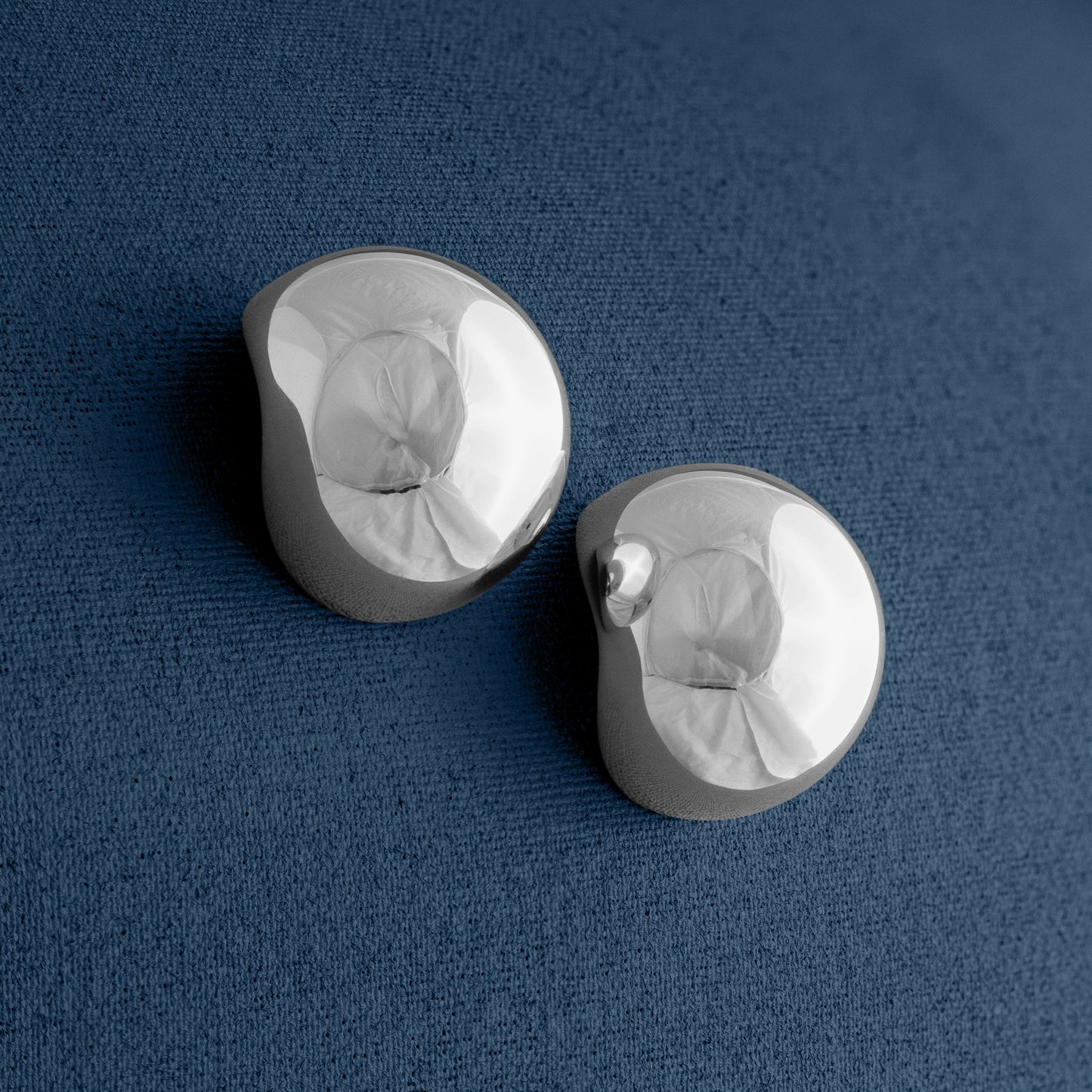 LARGE POLISHED BALL EARRINGS