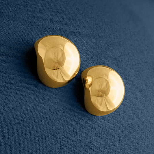 LARGE POLISHED BALL EARRINGS