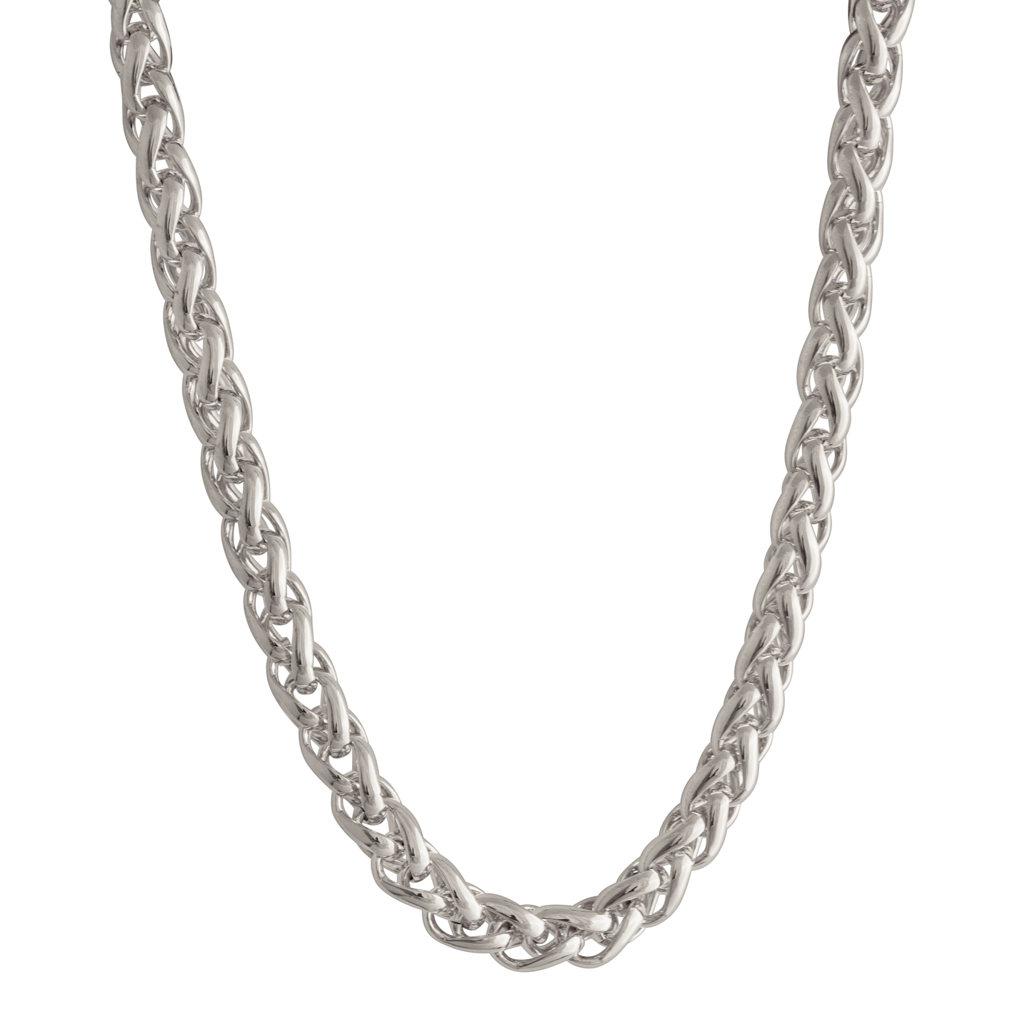 SILVER ROPE CHAIN NECKLACE