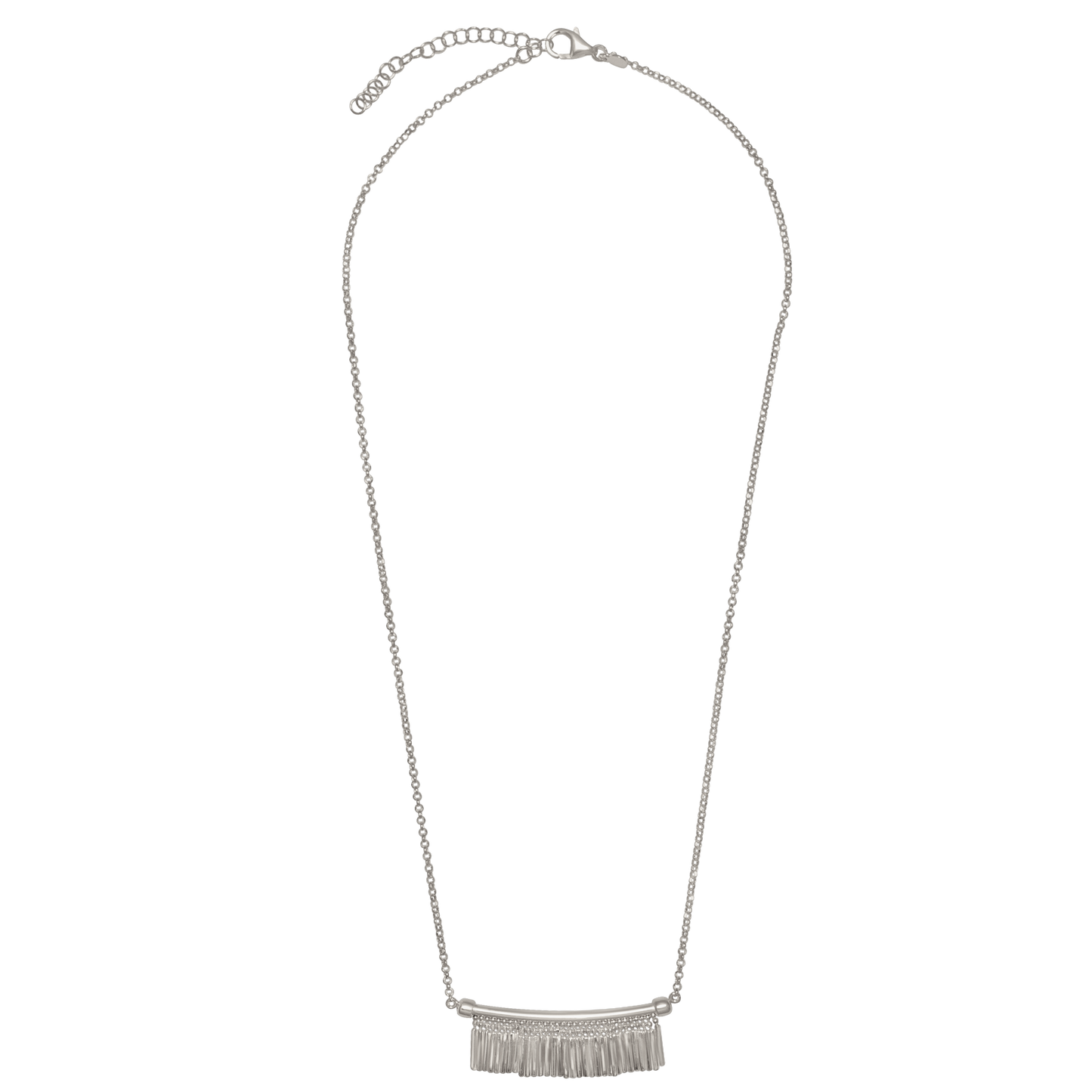 SILVER TASSEL CHARM NECKLACE