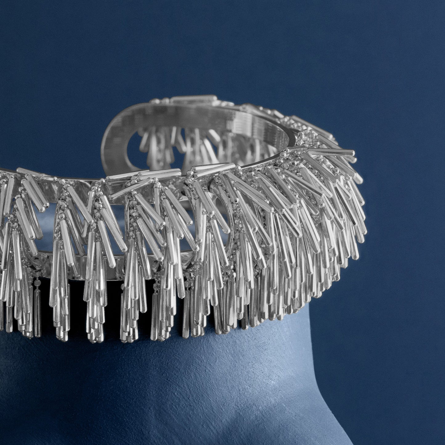 LARGE SILVER TASSEL CUFF