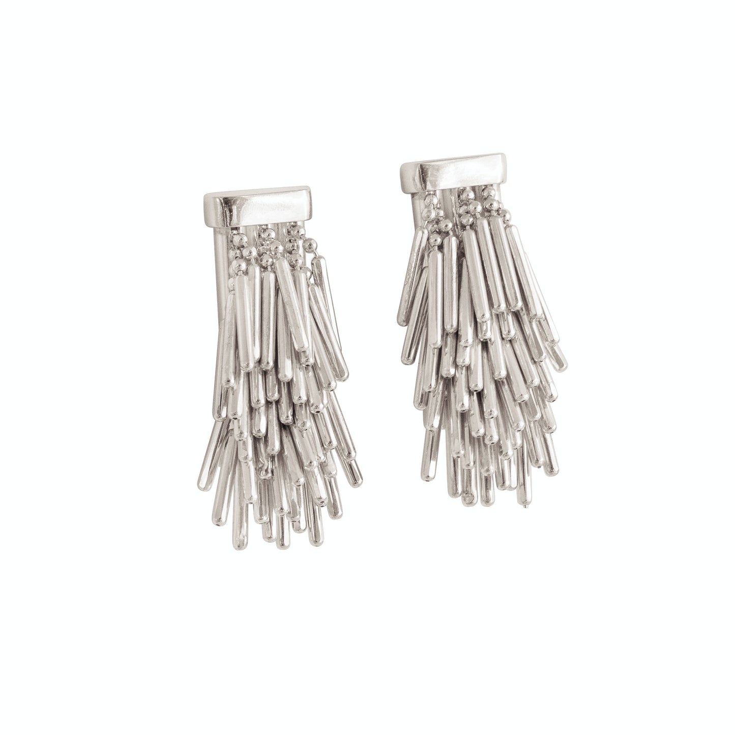 SILVER TASSEL DROP EARRINGS