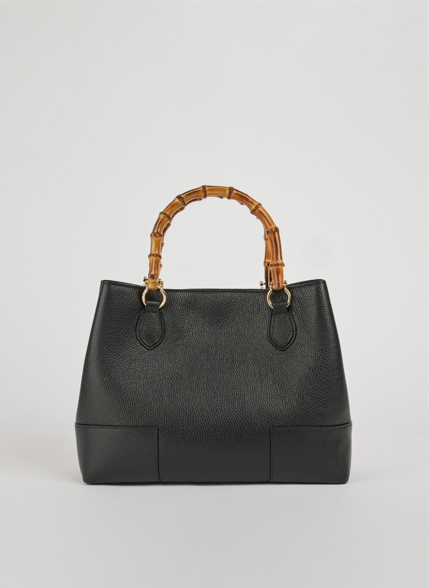 BOLSO DE ANTE CON ASA DE BAMBÚ
