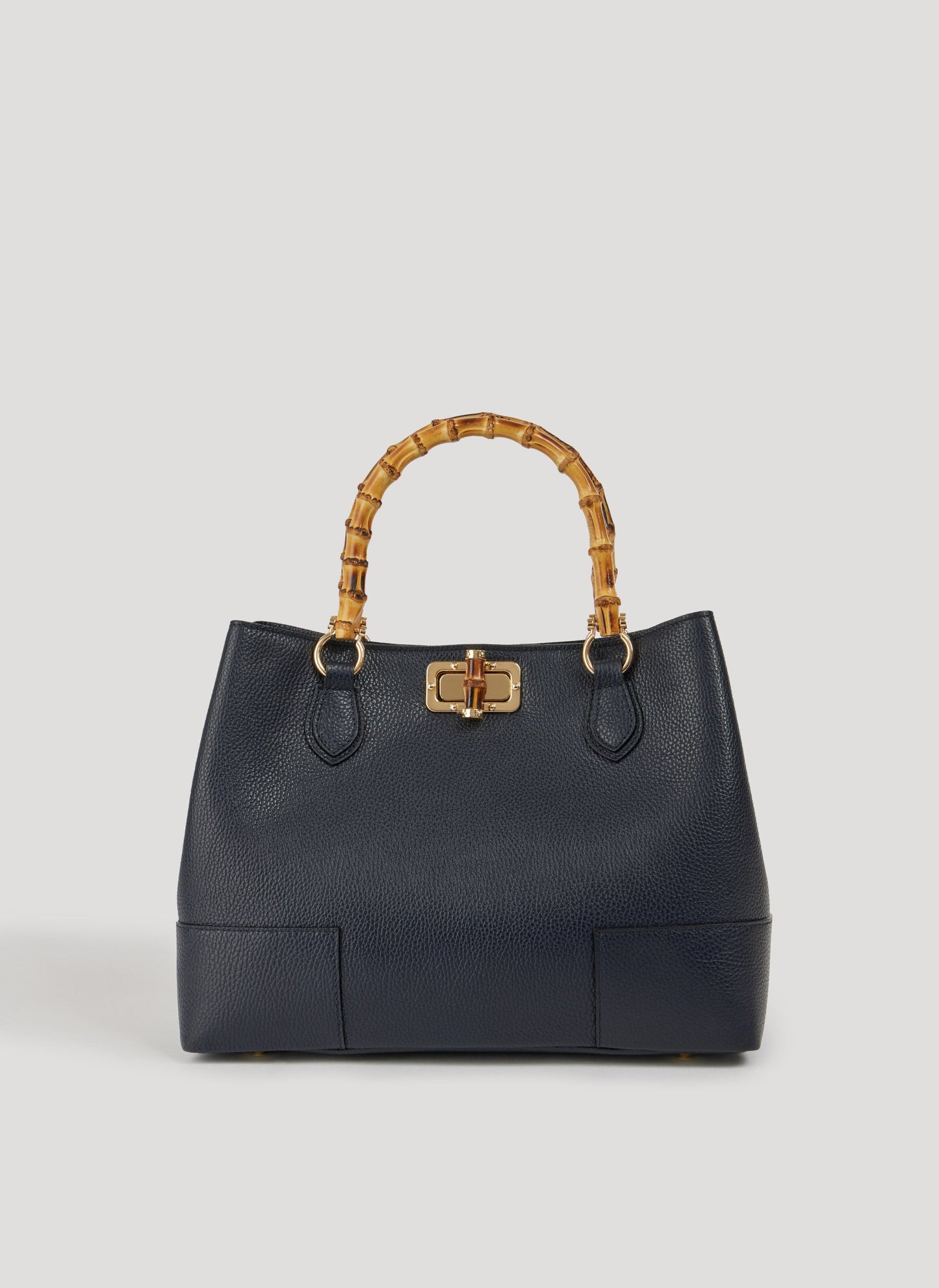BOLSO DE ANTE CON ASA DE BAMBÚ