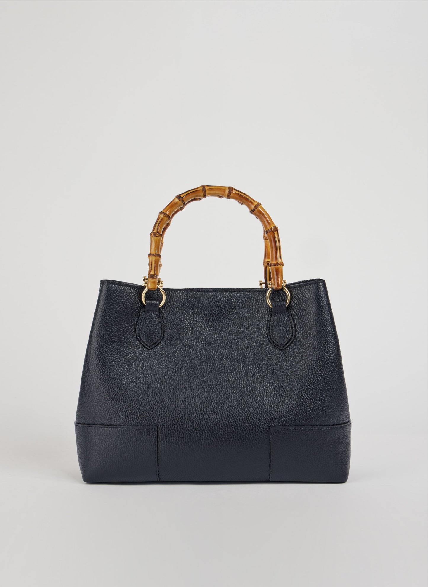 BOLSO DE ANTE CON ASA DE BAMBÚ