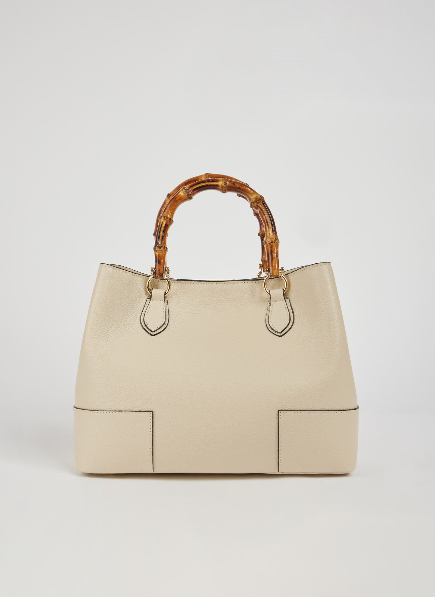 BOLSO DE ANTE CON ASA DE BAMBÚ