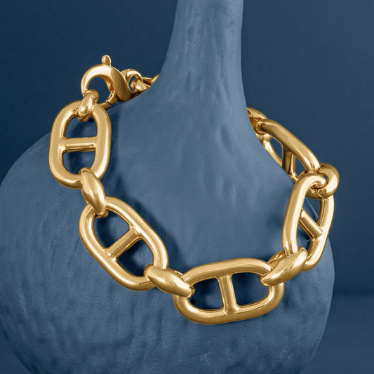 GOLD ANCHOR CHAIN BRACELET