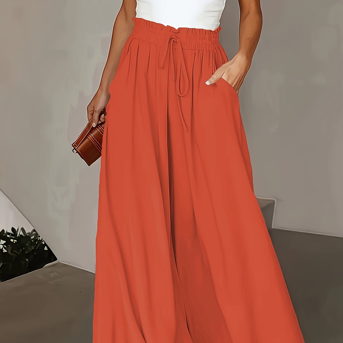 Pantalón elegante de tiro alto