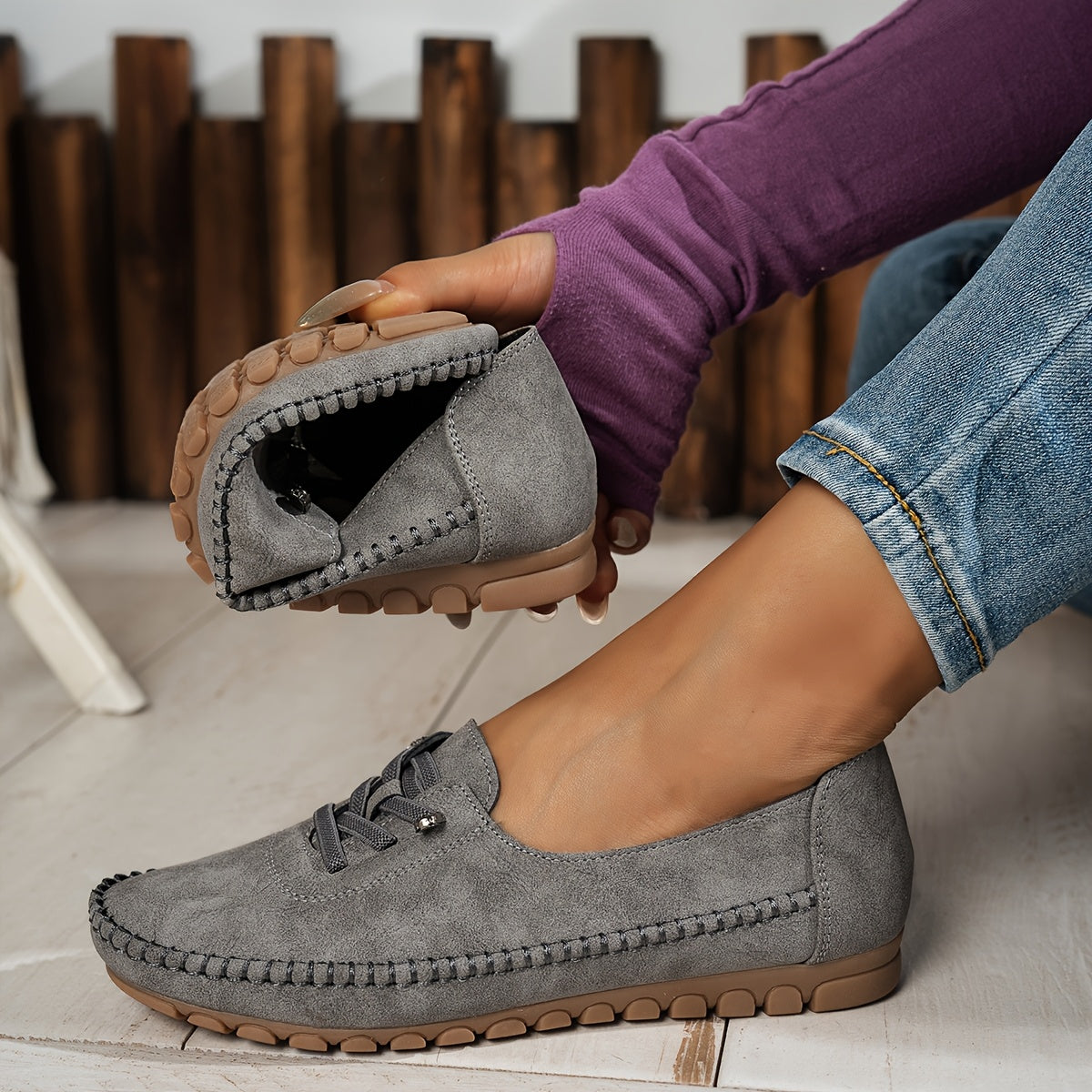 Mocasines flexibles con sujeción