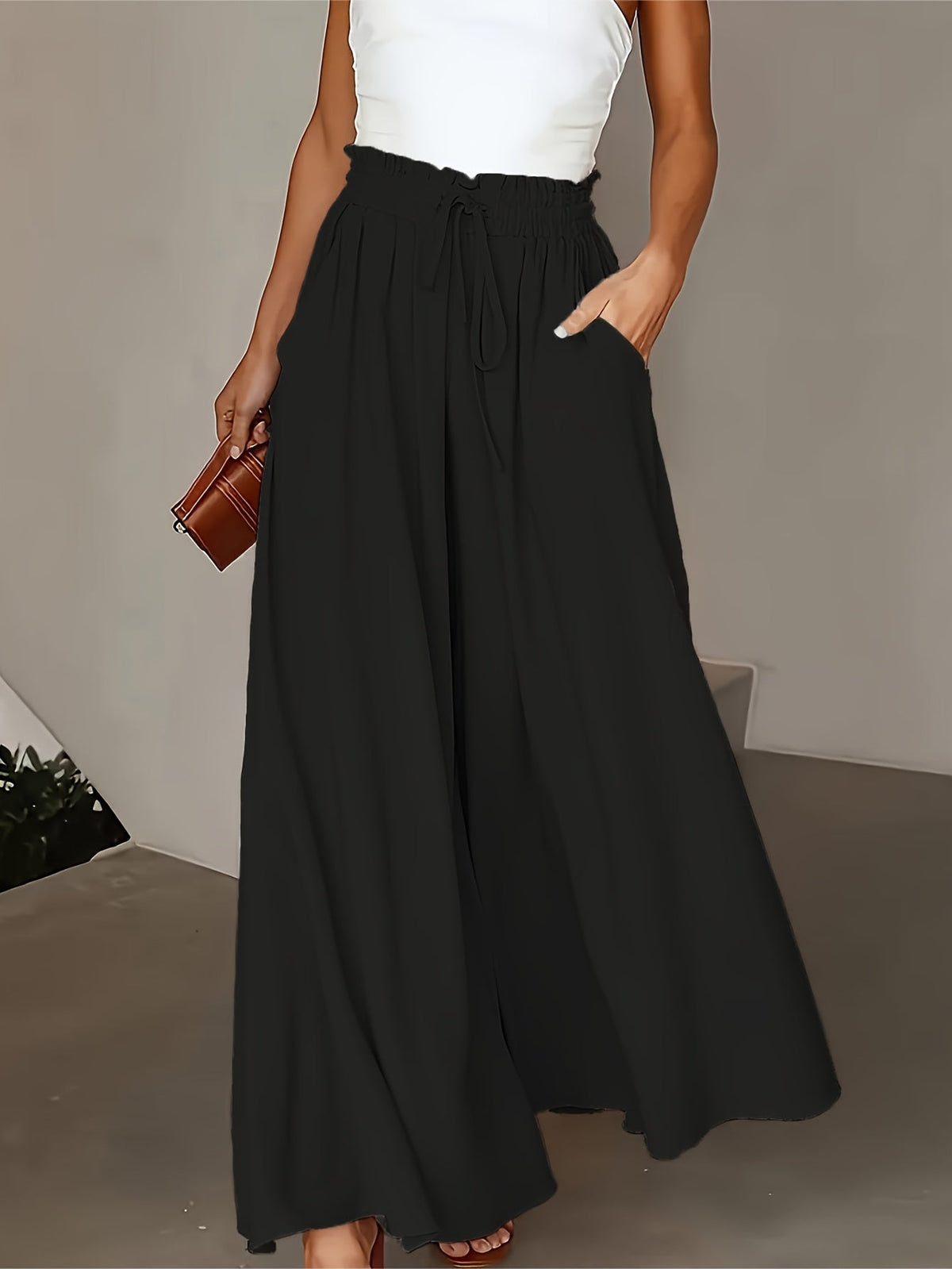 Pantalón elegante de tiro alto