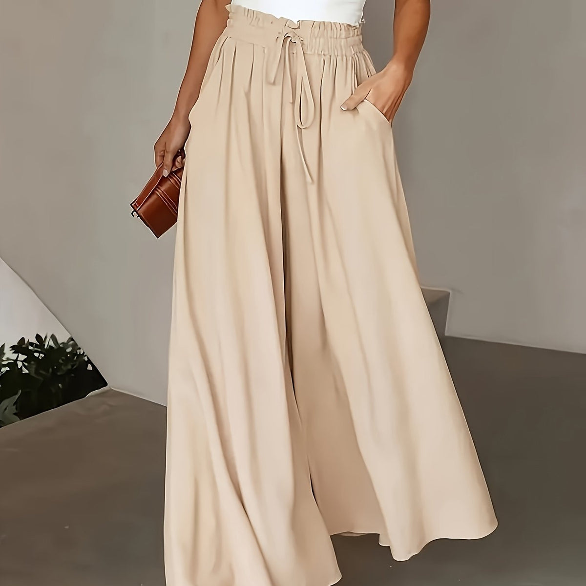 Pantalón elegante de tiro alto