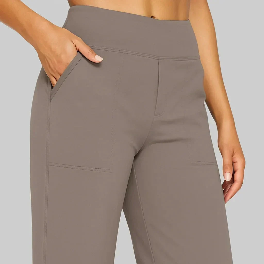 Pantalón elástico de tiro alto