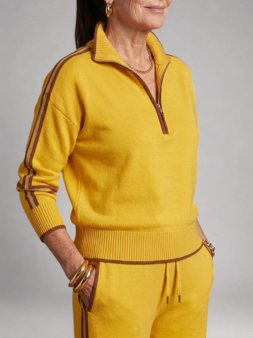 Conjunto de Punto con Cuello con Cremallera