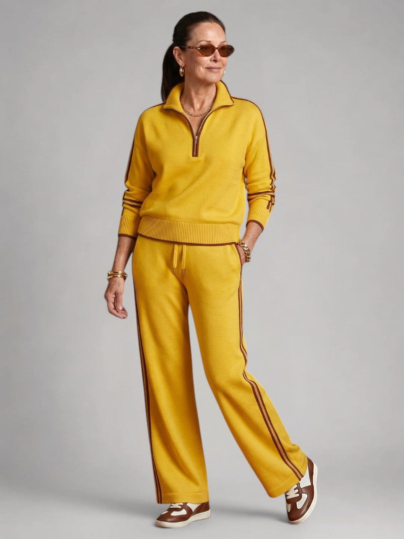 Conjunto de Punto con Cuello con Cremallera