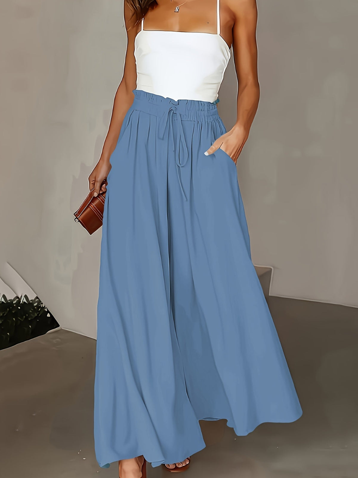 Pantalón elegante de tiro alto
