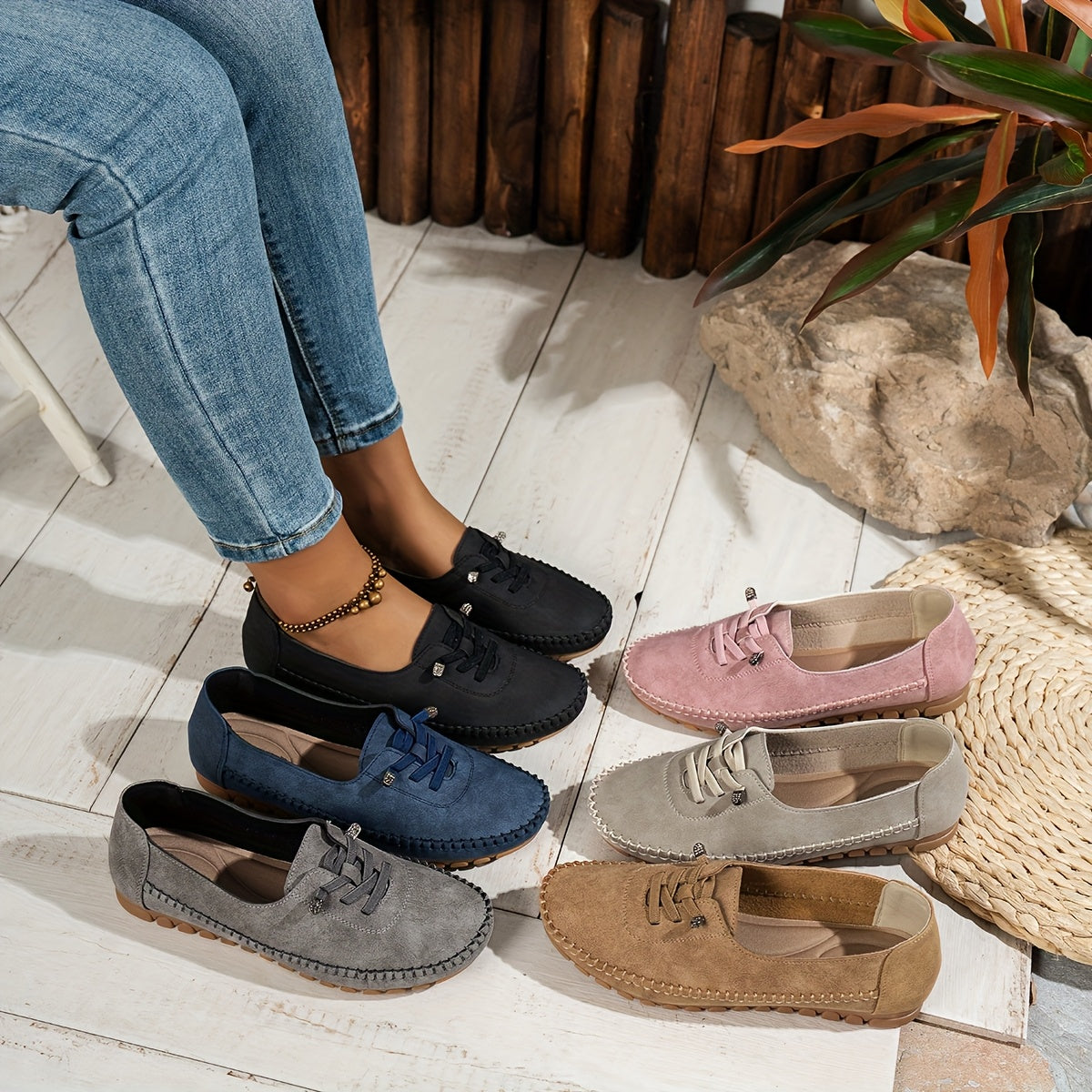 Mocasines flexibles con sujeción