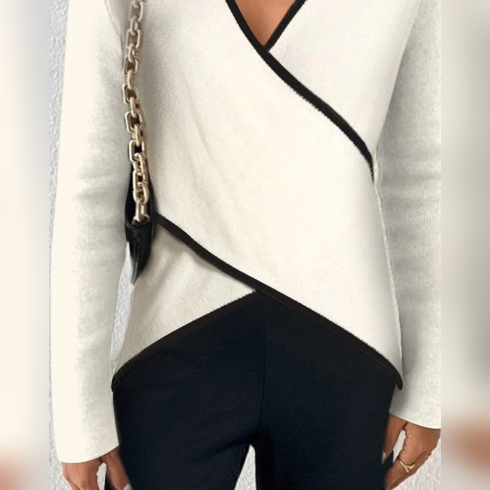 Jersey ajustado de cuello en V