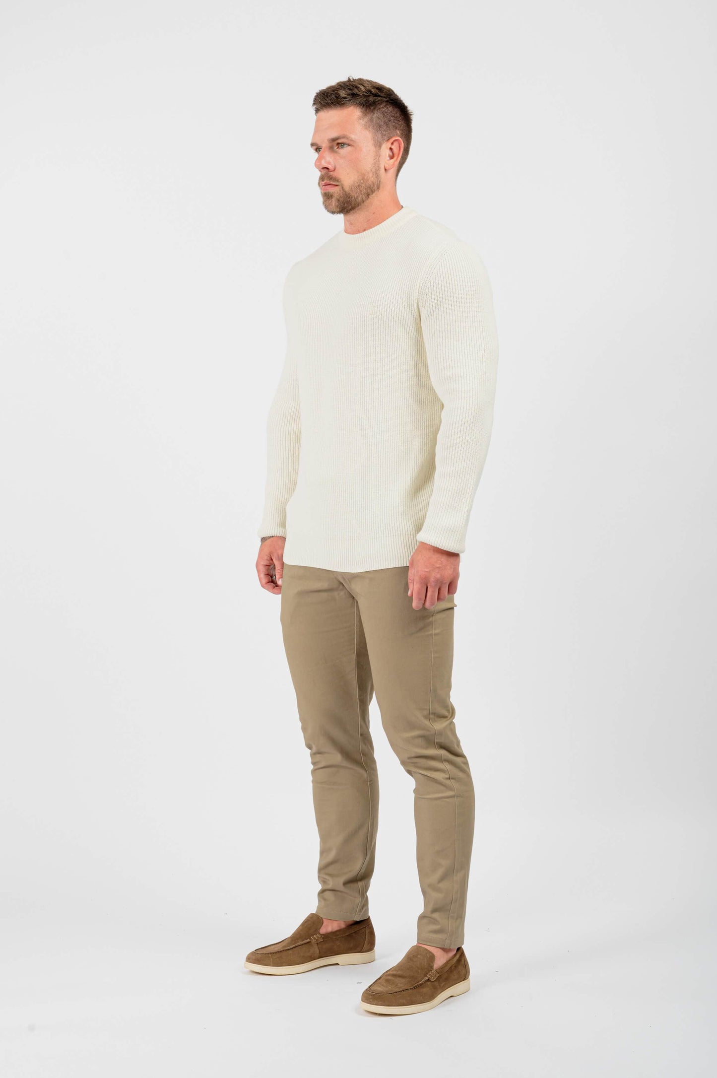 Camiseta de Manga Larga de Punto | Crema