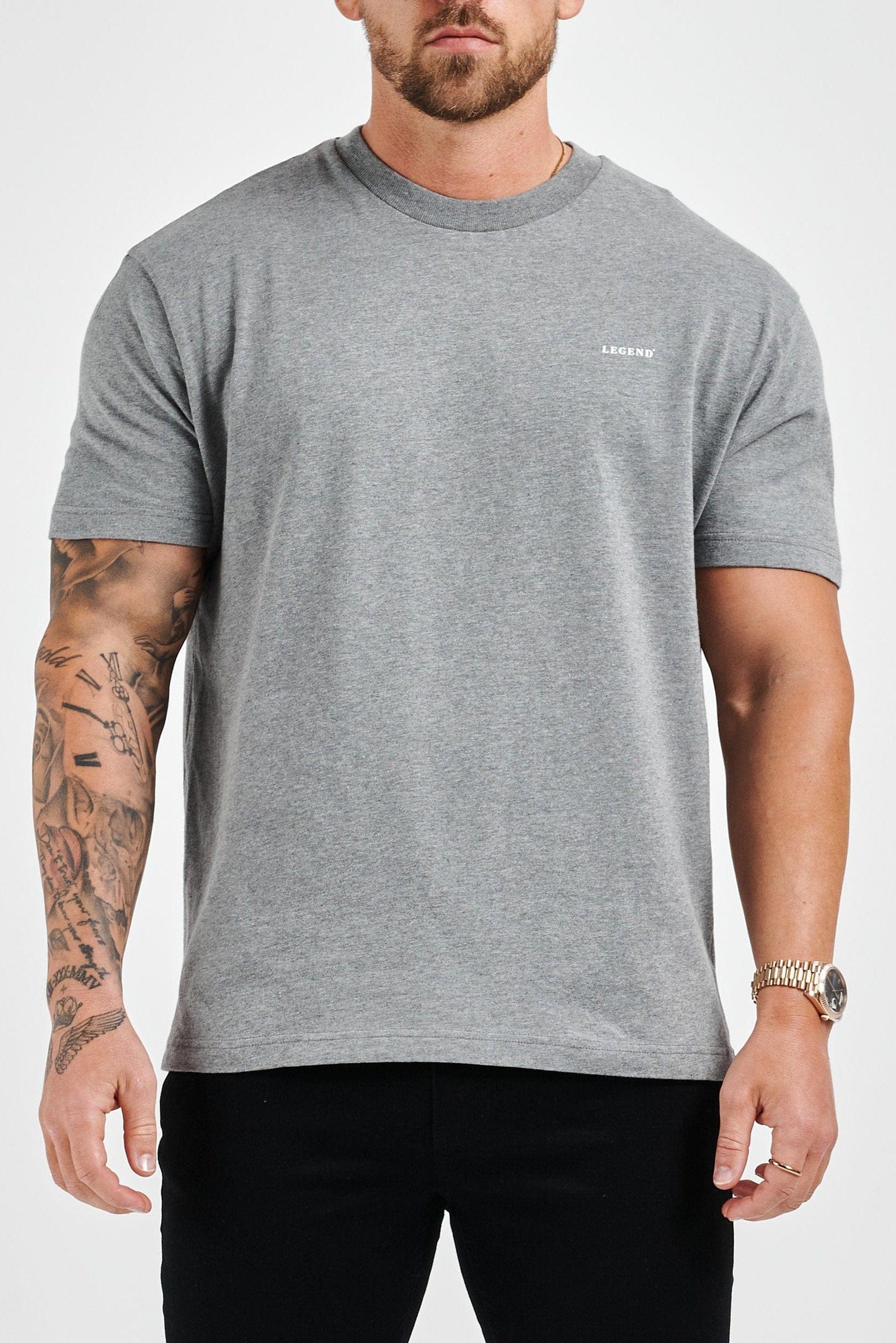 Camiseta Premium Básica | Gris Oscuro Jaspeado