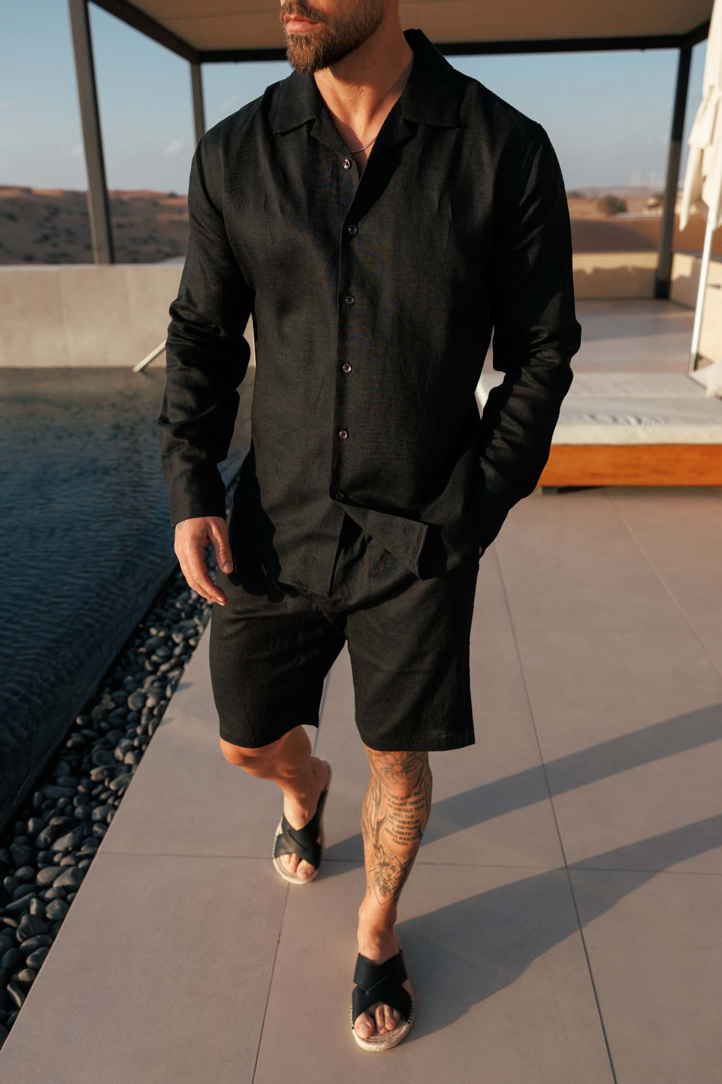 Camisa de Lino | Negro