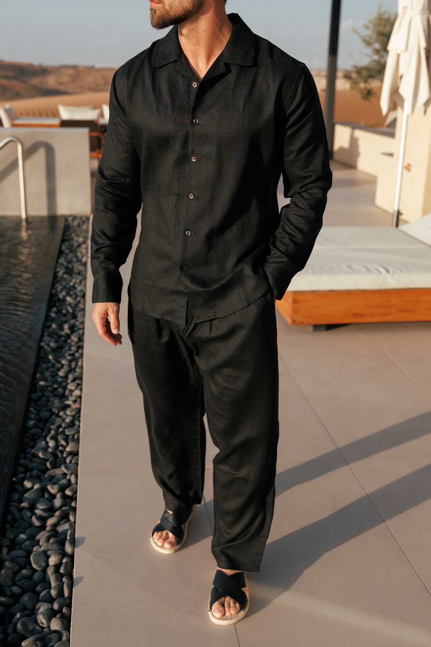 Camisa de Lino | Negro