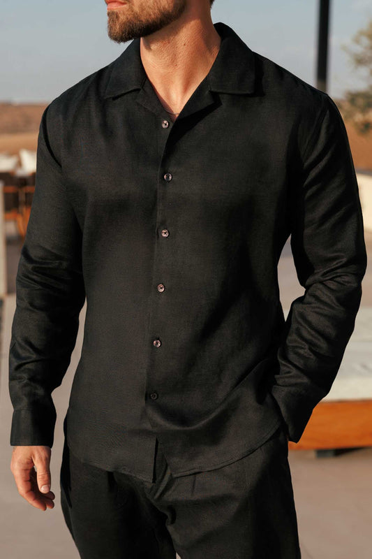 Camisa de Lino | Negro