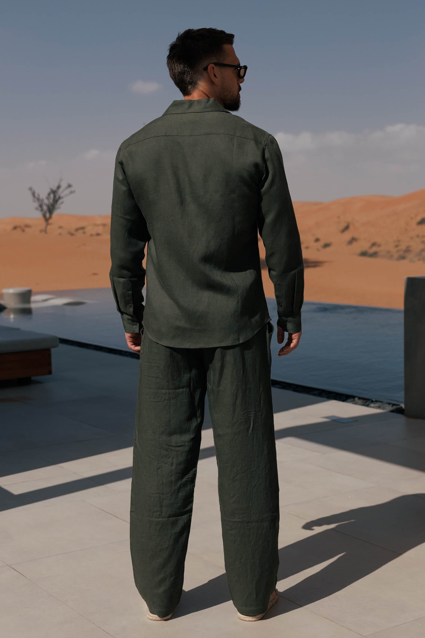 Camisa de Lino | Verde Oliva