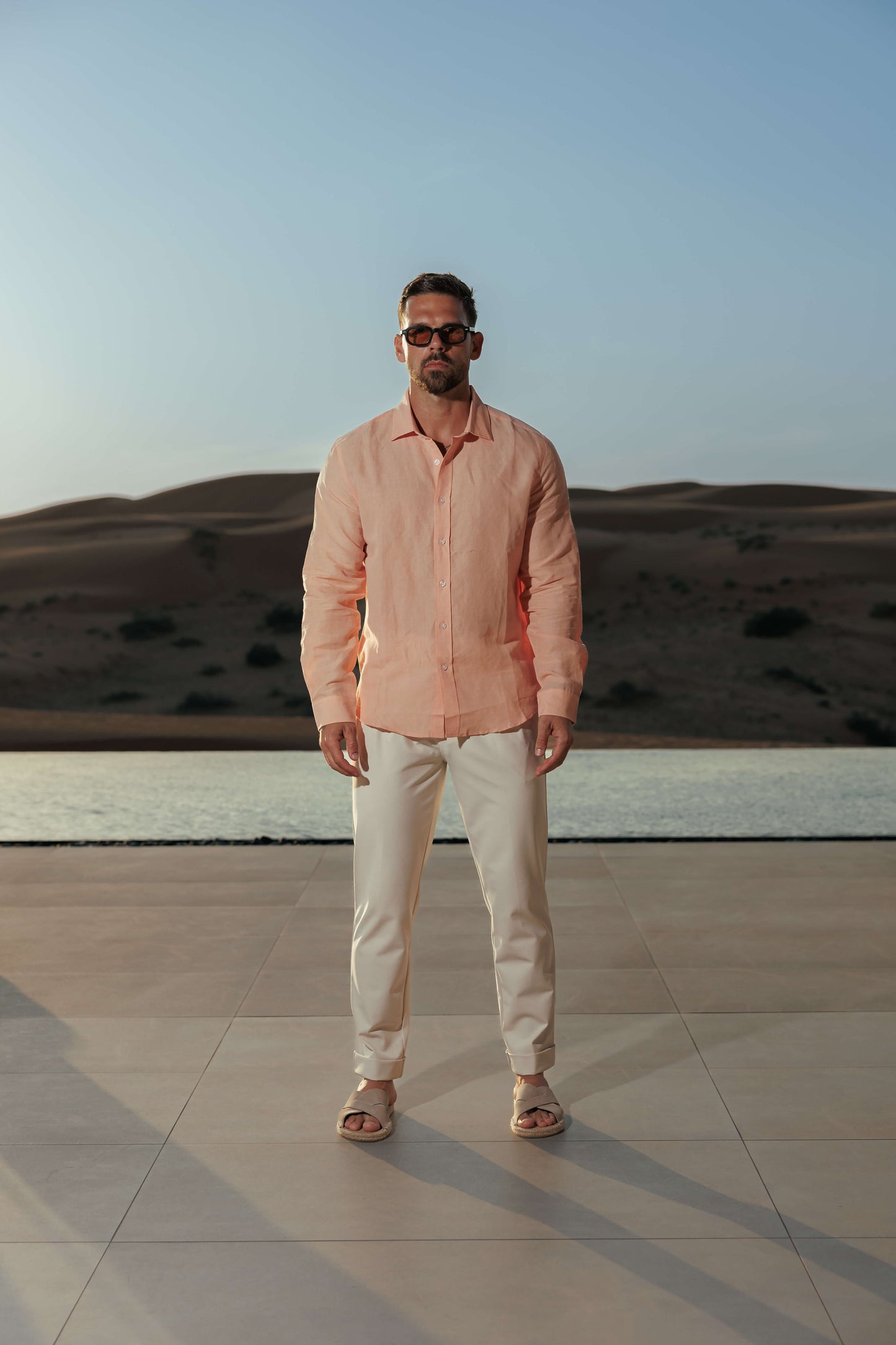 Camisa de Lino Luxe | Salmón