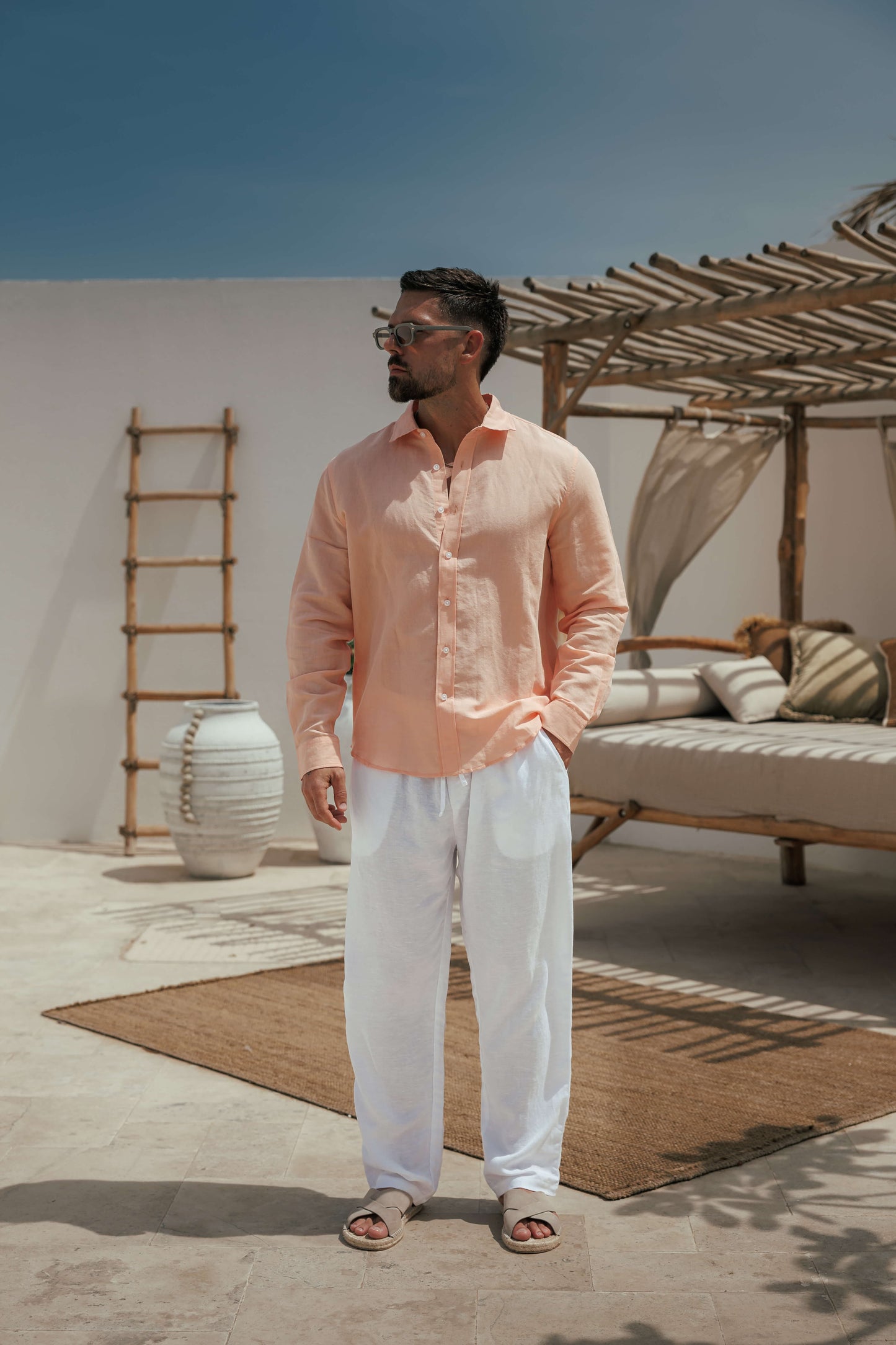 Camisa de Lino Luxe | Salmón