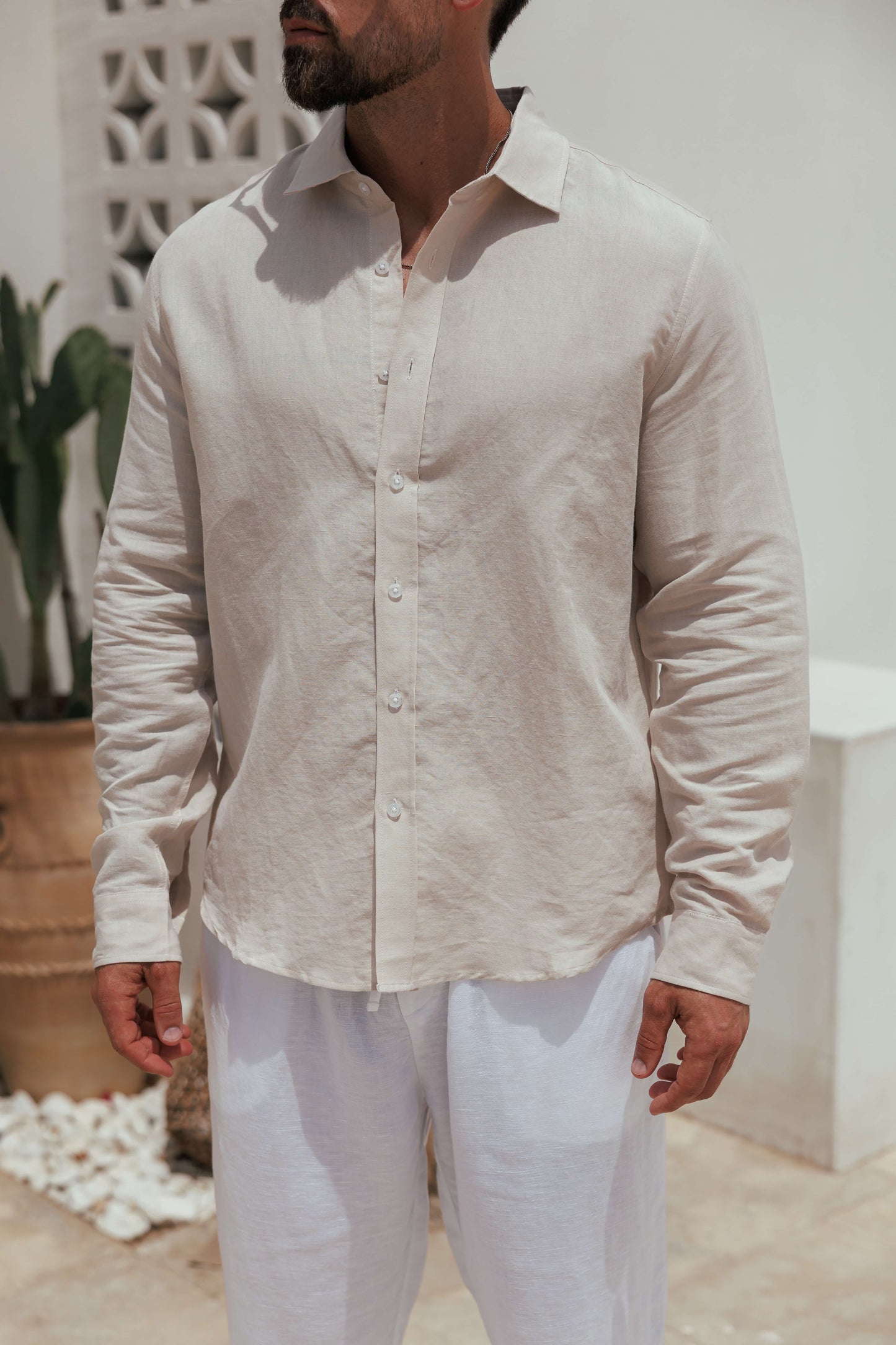 Camisa de Lino Luxe | Topo