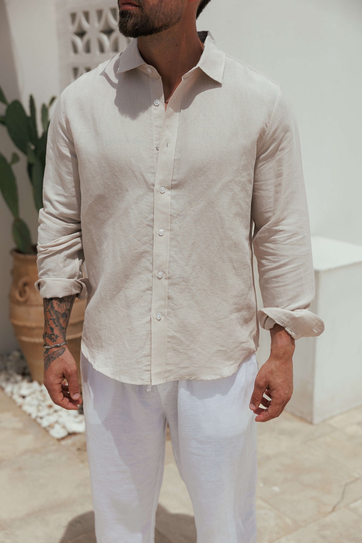 Camisa de Lino Luxe | Topo