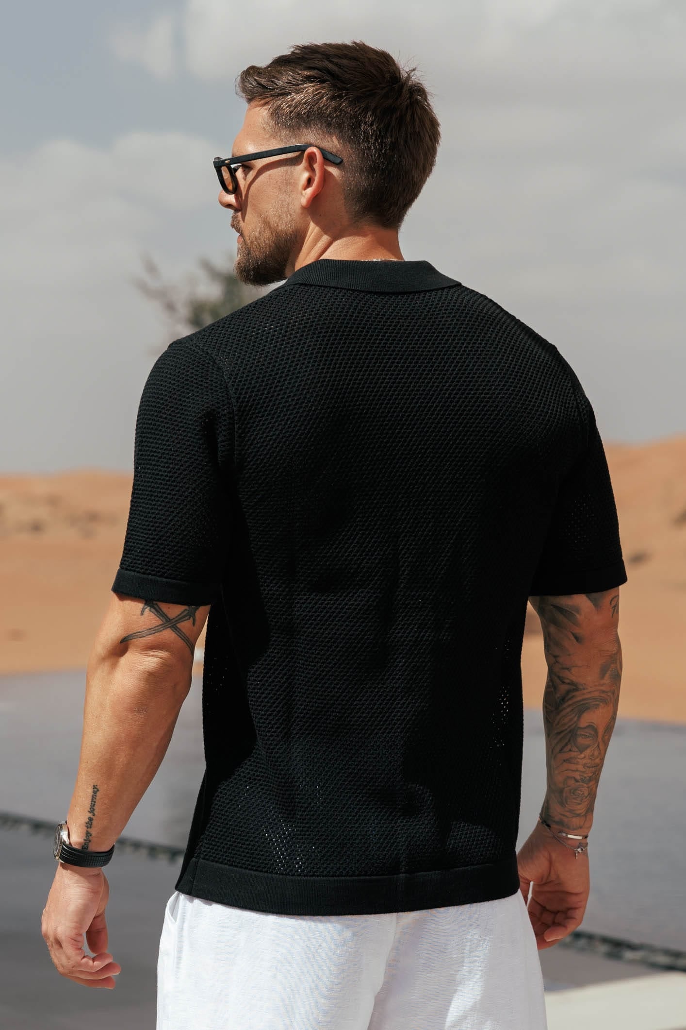 Camisa de Punto Peak | Negro