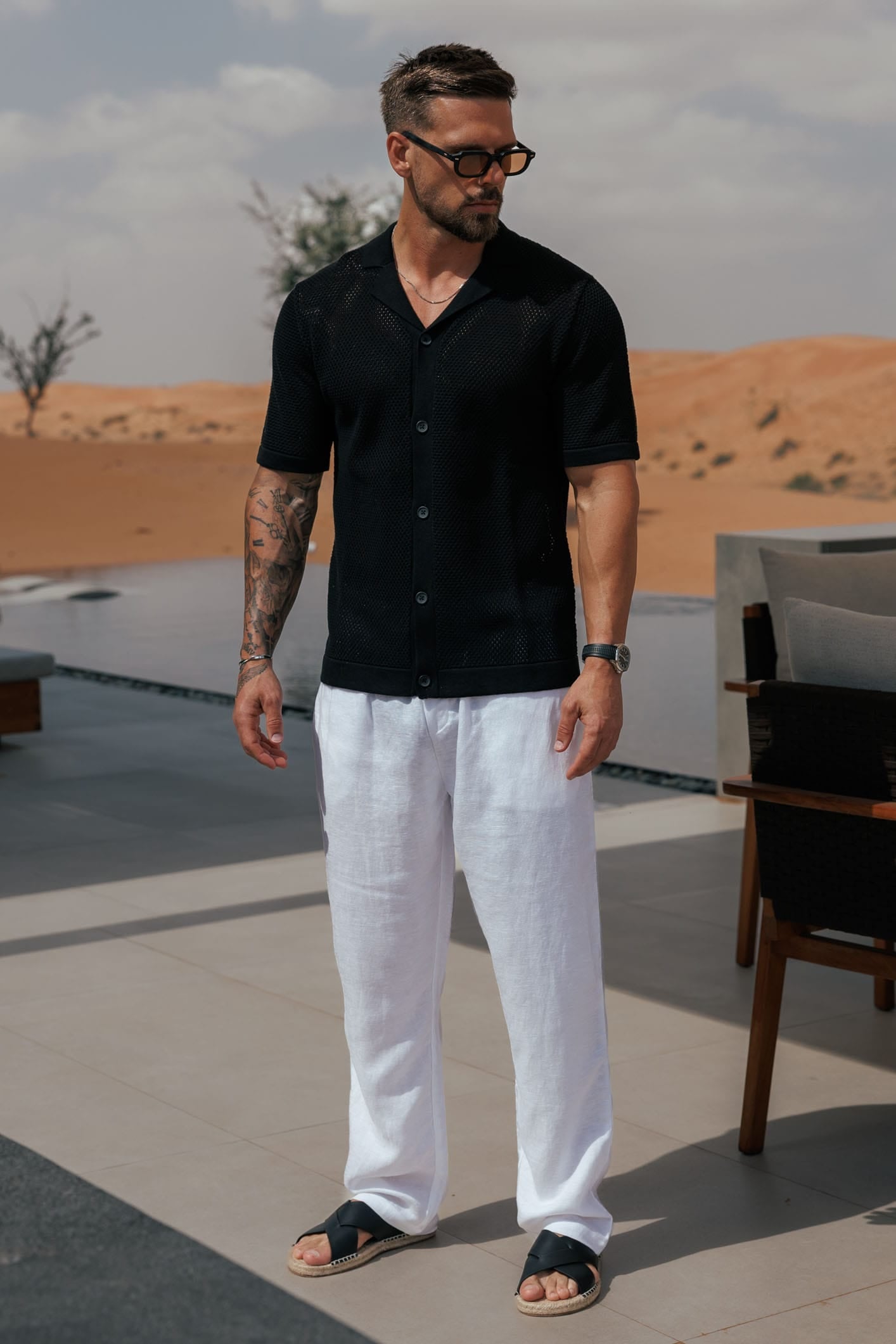 Camisa de Punto Peak | Negro