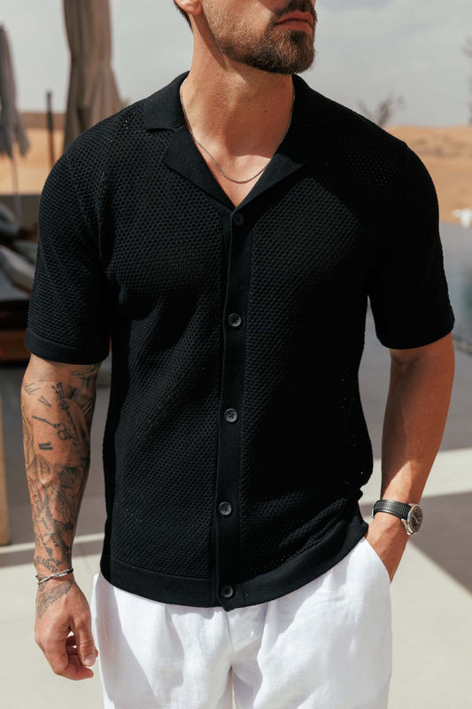Camisa de Punto Peak | Negro