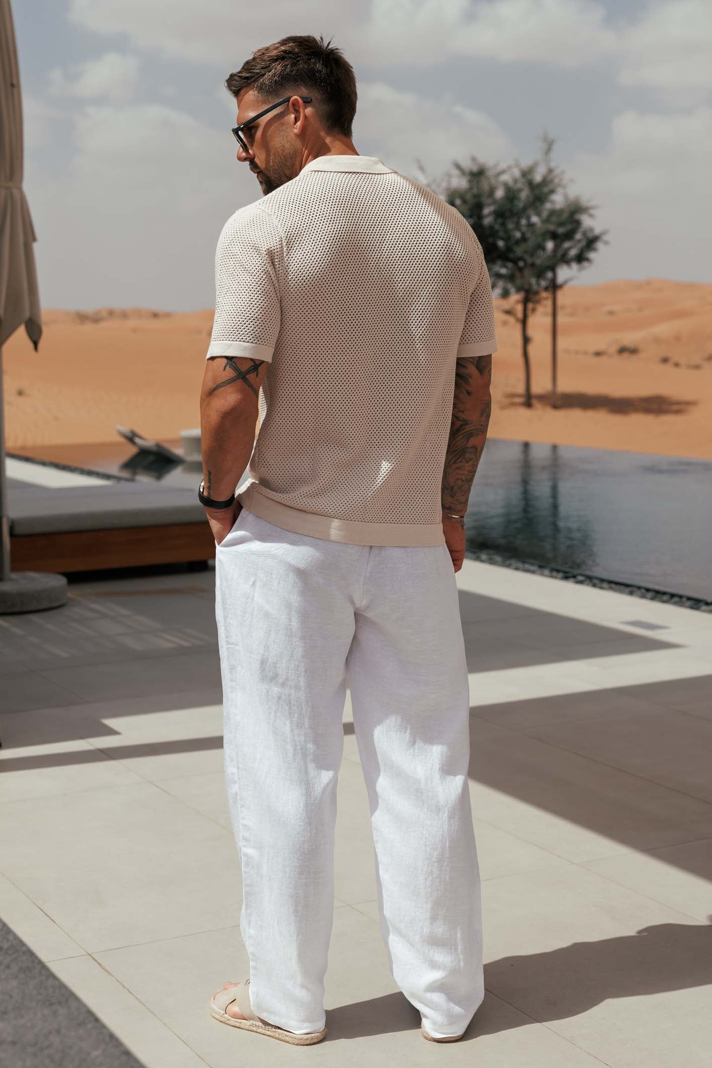 Camisa de Punto Peak | Crema Clara